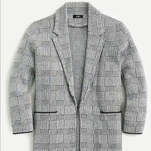 Sweater-Blazer | Open Front | Glen Plaid